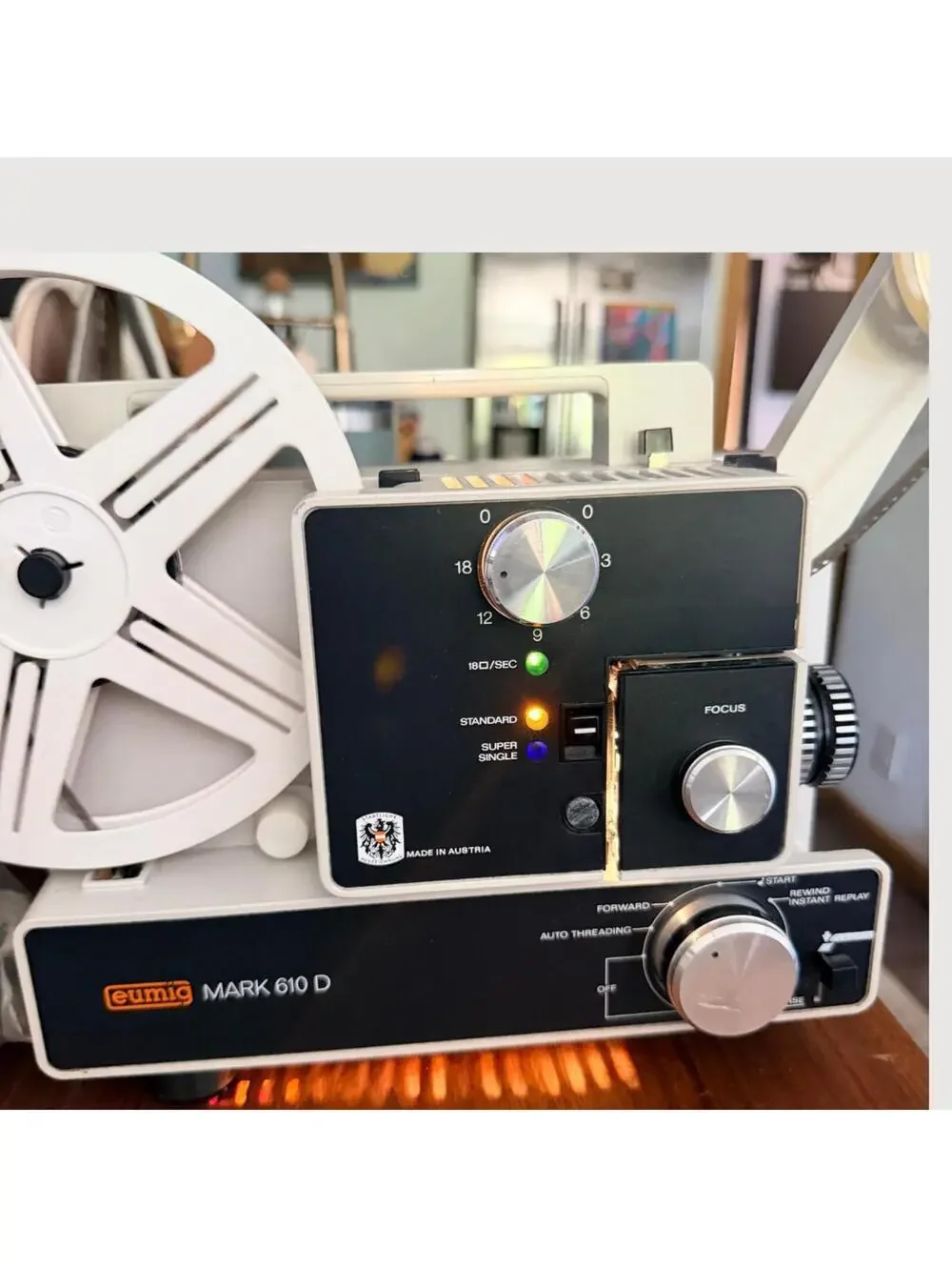 Eumig Mark 610D Super 8 Film Projector Working